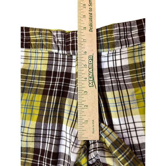 Billabong Shorts Juniors 9 Used Brown Plaid Y2K - Picture 11 of 12